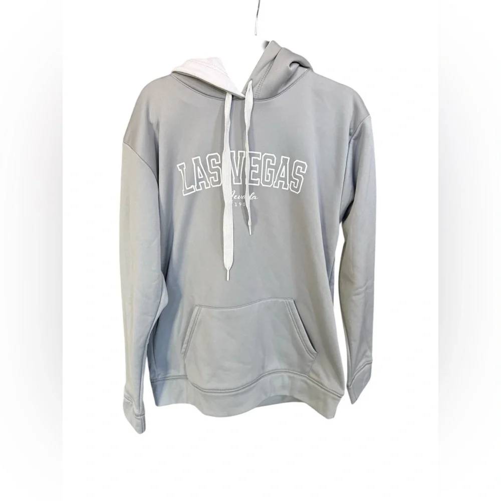 Las Vegas Arch Logo Hooded Sweatshirt - Light Gray